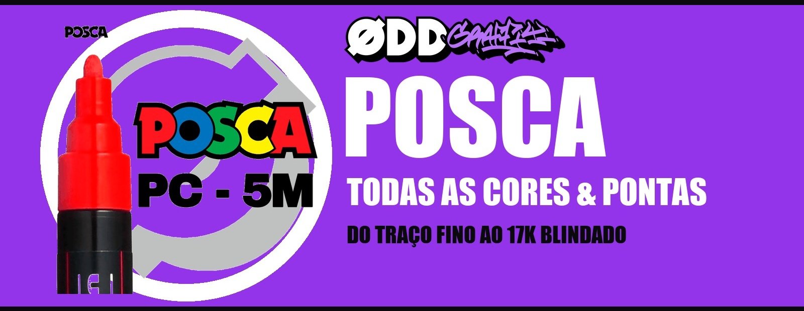 Uni Posca - Todas as Cores e Pontas