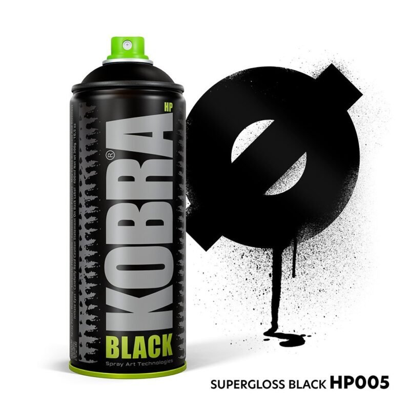 KOBRA - HP 005 - SUPERGLOSS BLACK 400ml - Preto