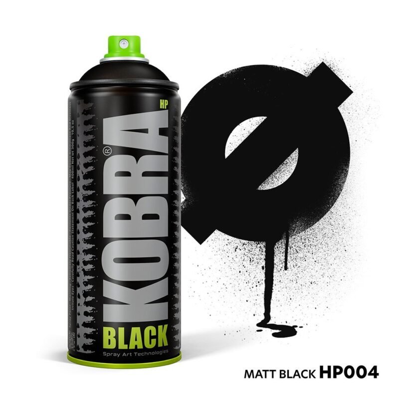 KOBRA - HP 004 - MATT BLACK 400ml - Preto