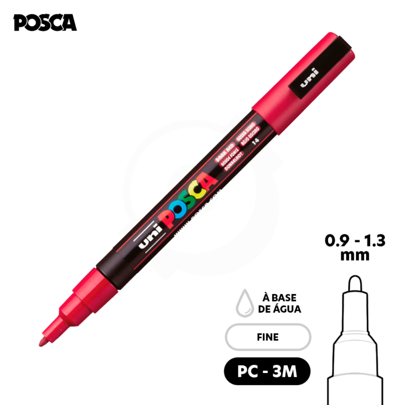 CANETA POSCA PC-3M - Vermelho