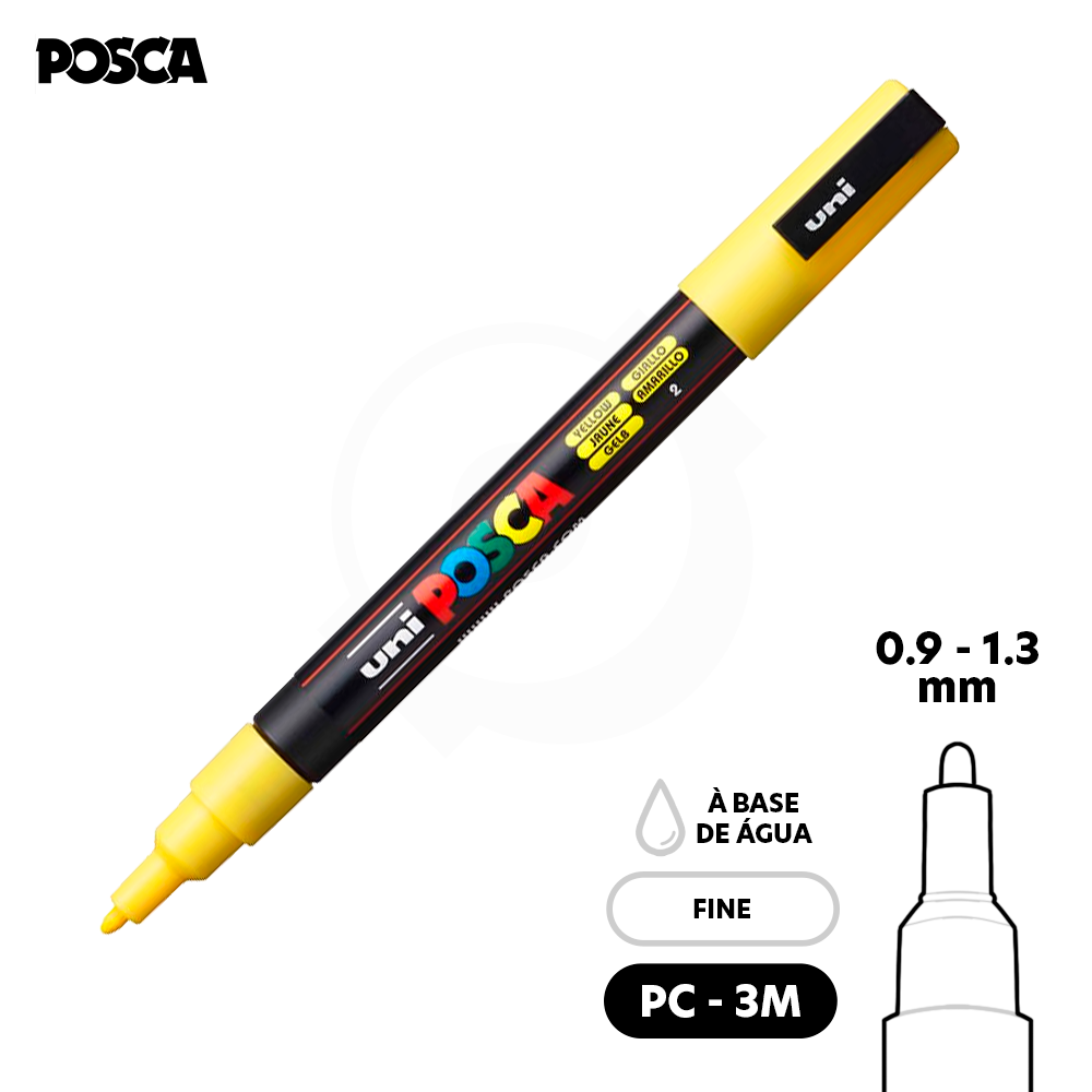 CANETA POSCA PC-3M - Amarelo