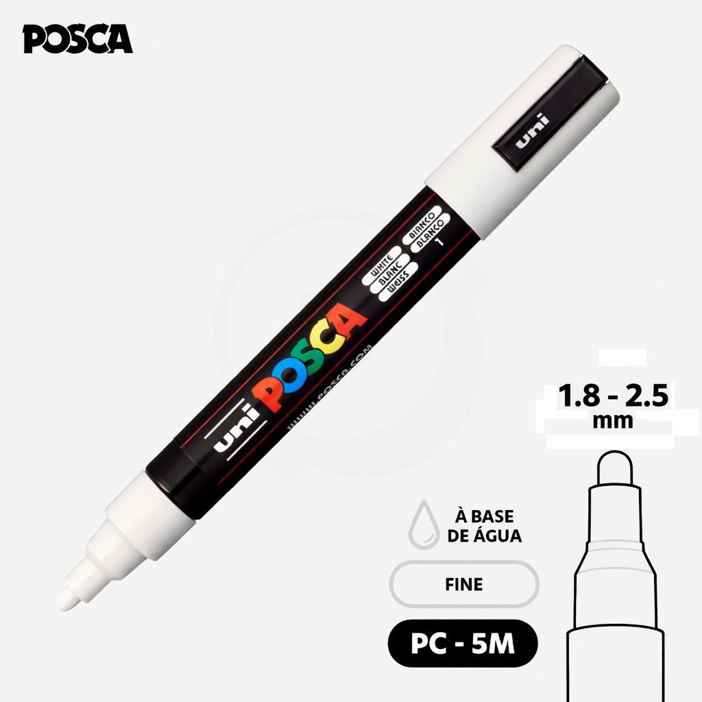 CANETA POSCA PC-5M - Branco