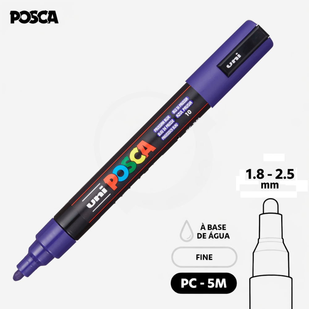 CANETA POSCA PC-5M - Azul Prússia