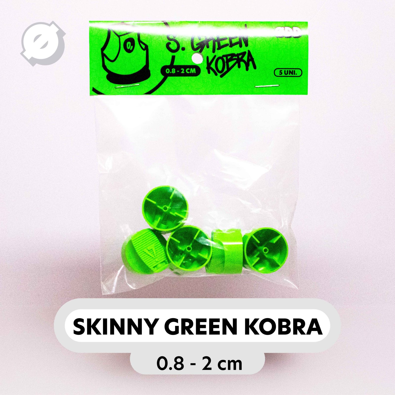 CAP VÁLVULA - SKINNY GREEN KOBRA - PACK 5 UNIDADES